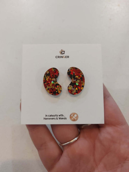 Cringer Bean Earring Studs - Choose Colour Uncommon Collective Store