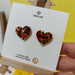 Cringer Heart Earring Studs - Choose Colour Earrings Cringer Red Freckle  
