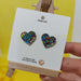Cringer Heart Earring Studs - Choose Colour Earrings Cringer Purple Freckle  