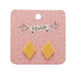 Erstwilder Essentials Diamond Solid Resin Earrings - Light Yellow Earrings Erstwilder   