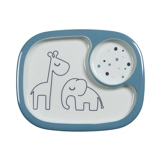 Done by Deer Mini Compartment Plate - Choose Colour Melamine Done By Deer Blue  