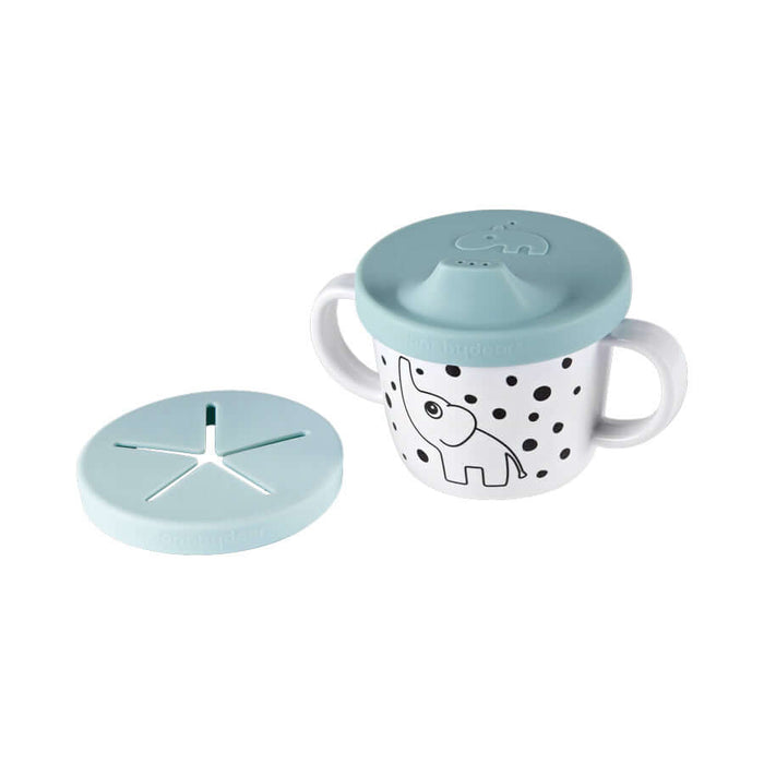 Done by Deer Spout Snack Cup - Choose Colour Melamine Done By Deer Blue  