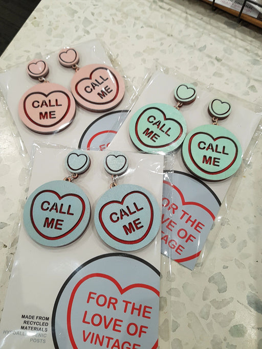 FTLOV - Call Me - Candy Heart Earrings Uncommon Collective Store