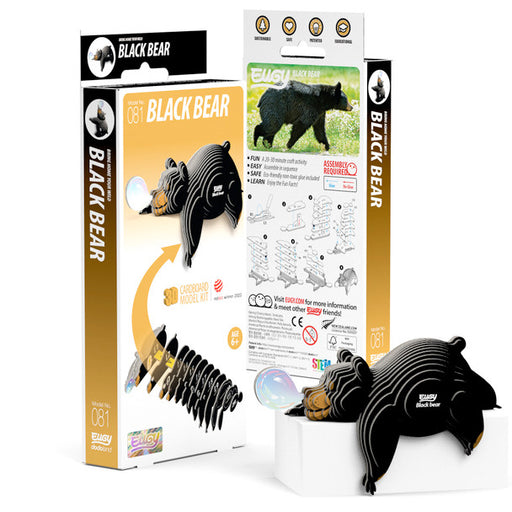 Eugy DoDoLand Black Bear 3D Puzzle Collectible Model Puzzles Eugy Dodoland   