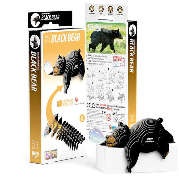 Eugy DoDoLand Black Bear 3D Puzzle Collectible Model