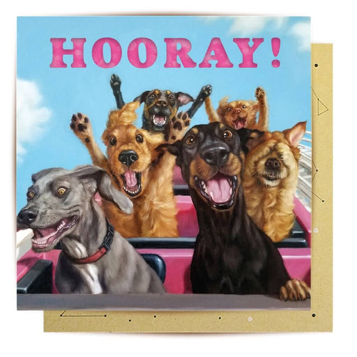 La La Land Greeting Card - Rollercoaster Dogs Greeting Cards La La Land   
