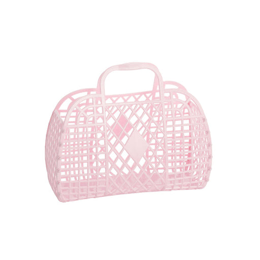 Sun Jellies Retro Small Basket - Choose Colour Handbag Sun Jellies Light Pink  